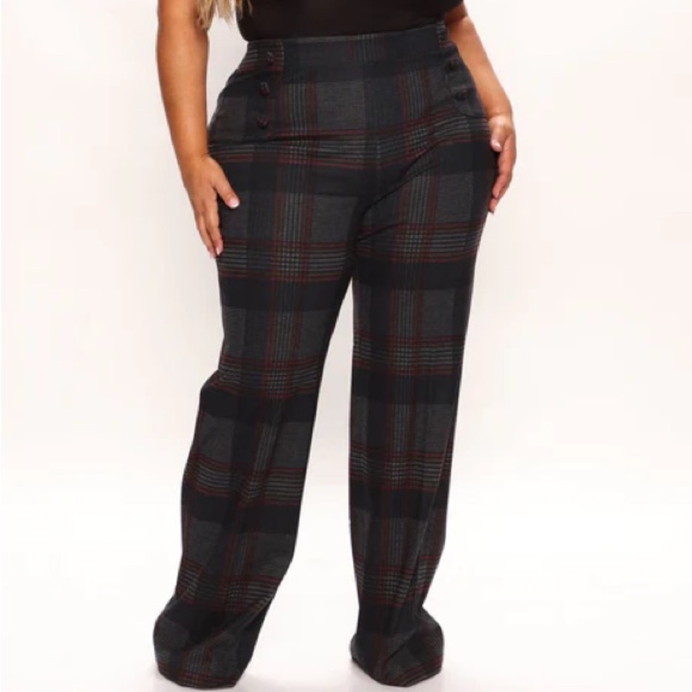 Fashion Nova Plus Size Feeling Preppy Wide Leg Pant Size 3X NWT